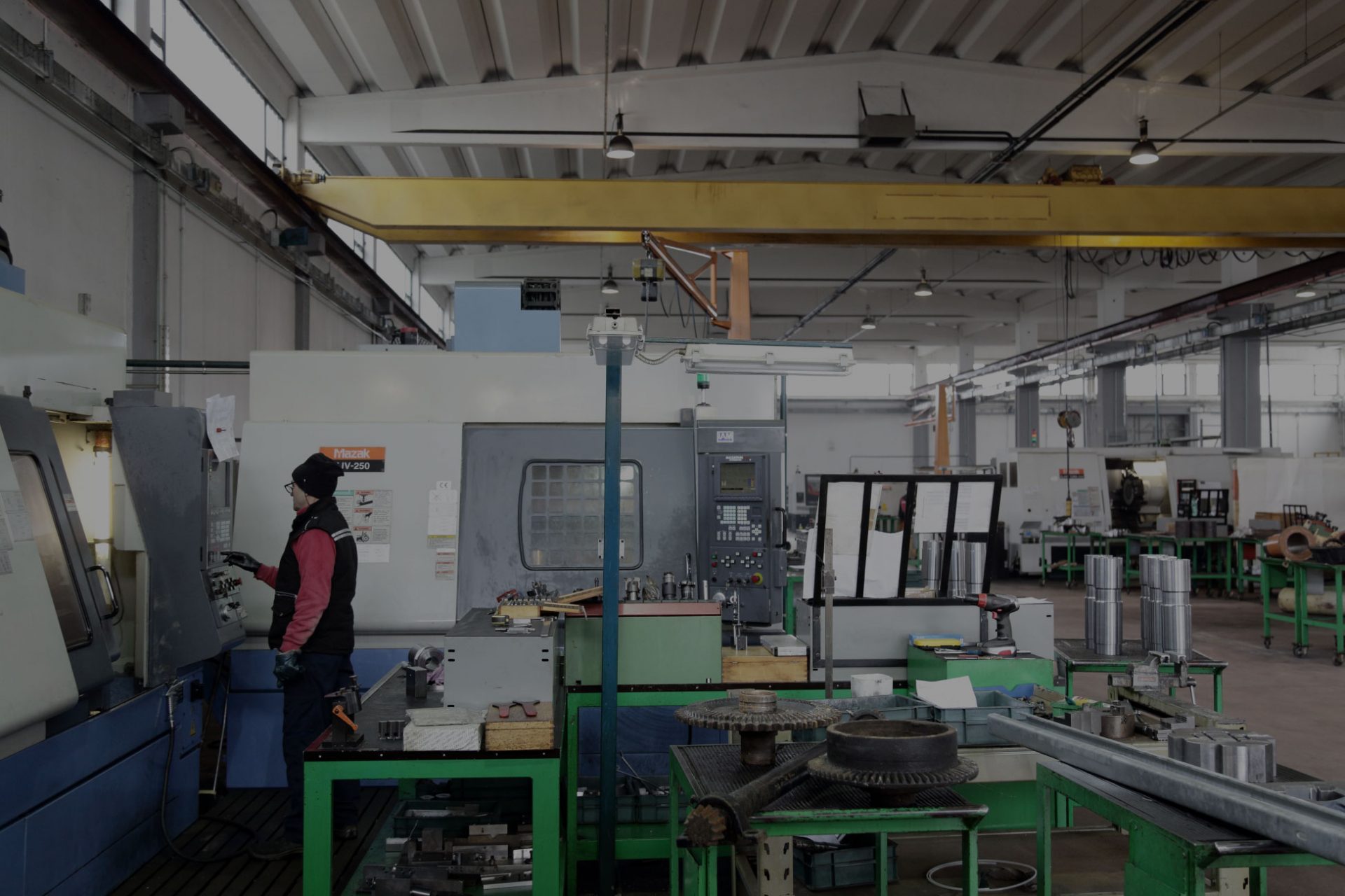 Vista di un centro di fresatura